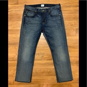 Hudson Byron Straight Jeans Mens 35x28.5 Dark Wash